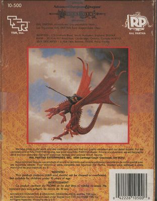 10-500 The Red Dragon of Krynn (back)
